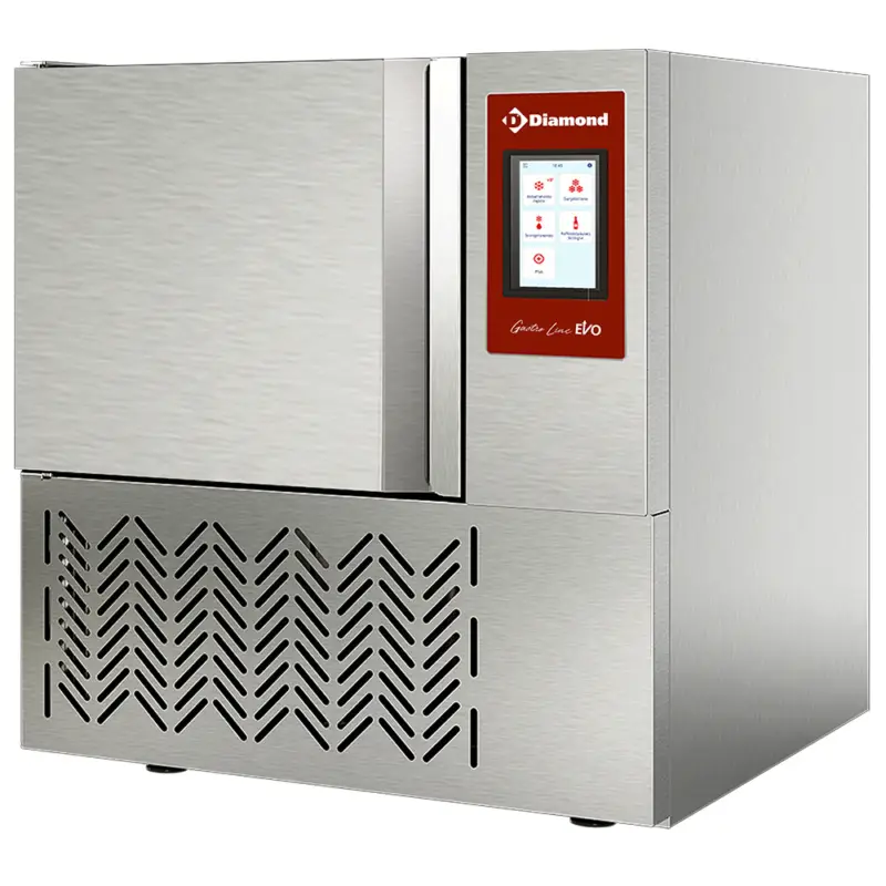 Diamond Blastchiller | GASTRO LINE | 3 Niveaus 1/1 GN | 12kg Koelen/8kg Vriezen | 0.94kW | 230V | Touchscreen | 620x655x670mm Veilige Betaling