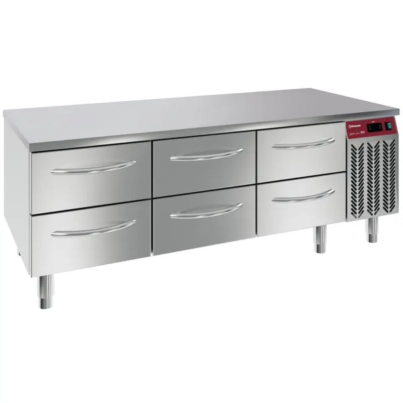 Must-Have Diamond Koelwerkbank | GASTRO LINE | Laag Model | 360L | 6 Laden 1/1 GN | -2°C/+8°C | Geforceerd | 1600x700x570/610mm