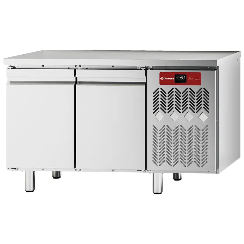 Diamond Koelwerkbank | PLATINUM LINE | Energiezuinig | 260L | 2 Deuren 1/1 GN | -2°C/+8°C | Geforceerd | Vochtigheid Instelbaar | 1351x680x900mm Uitverkoop