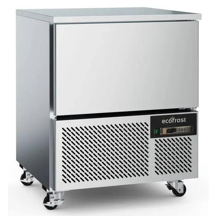 Dagaanbieding Ecofrost Blastchiller | 5 Niveaus EN/GN | Max. 15kg Koelen/12kg Vriezen | 0.75kW | 230V | Wielen | 800x800x1000mm