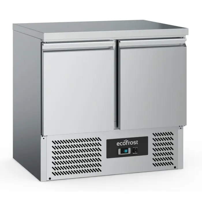 Alleen Vandaag Ecofrost Koelwerkbank | 240L | 2 Deuren 1/1 GN | +2°C/+8°C | Statisch + Ventilator | 900x700x876mm