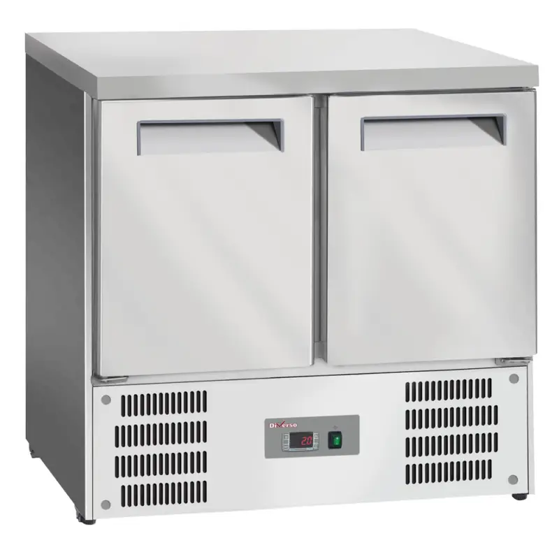 Diverso by Diamond Koelwerkbank | 146L | 2 Deuren 1/1 GN | +2°C/+8°C | Statisch + Ventilator | Werkblad Afneembaar | 900x700x850mm Premium