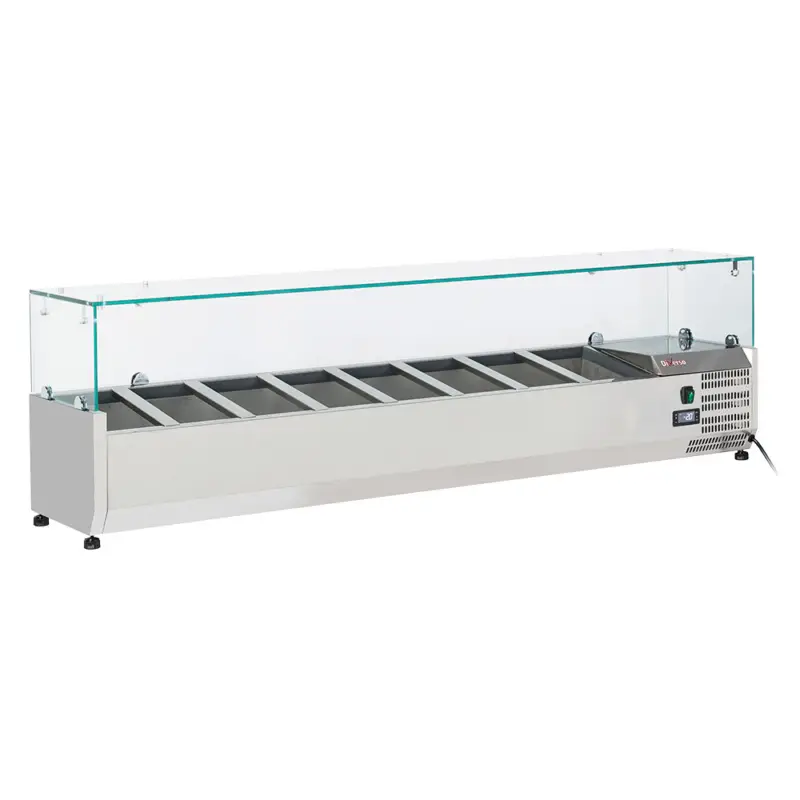 Koop Vandaag Diverso By Diamond Horeca Opzetkoelvitrine | 8x 1/4 GN | +2°c/+8°c | 1800x335x440mm