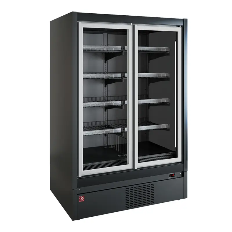 Hete Deal Diamond Wandvriezer | COMO LINE | Zwart | -15°C/-18°C | Statisch + Ventilator | Draaideuren | 1550x898x2040mm
