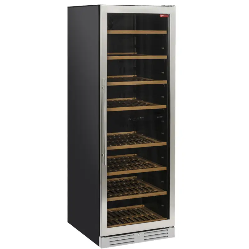 Diamond Wijnkoelkast | 440L | RVS/Zwart | 2 Zones | +5°C/+18°C | Geforceerde Koeling | 595x720x1767mm Speciale Aanbieding