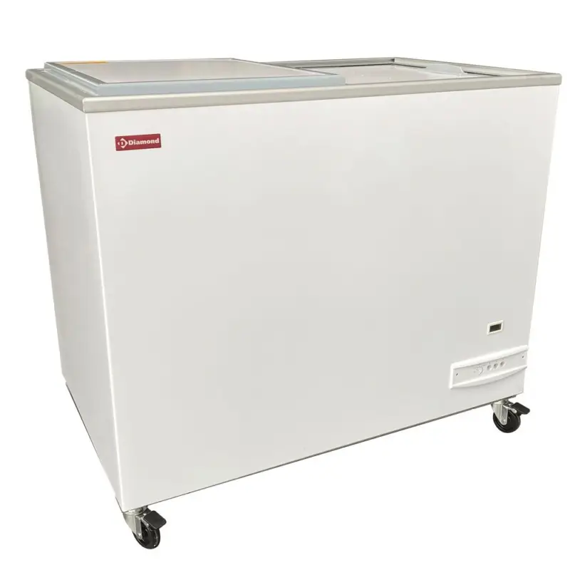 Premium Kofferflessenkoeler combi, 300 liter, vol deksel, glijdend