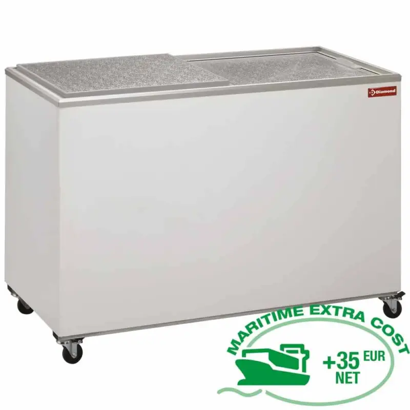 Kofferflessenkoeler, 300 liter, vol deksel, glijdend Bestseller