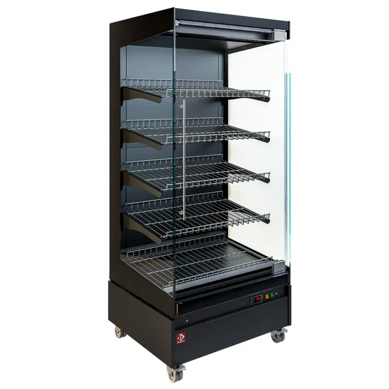 Hete Deal Diamond Verwamd Wandmeubel | AOSTA LINE | Zwart | 65°C/80°C | 5 Niveaus | Zelfbediening | 230V | Wielen | 800x741x1917mm