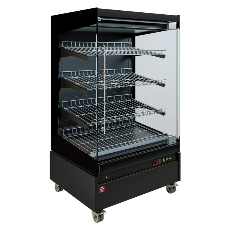 Diamond Verwarmd Wandmeubel AOSTA LINE | Zwart | 3.1kW | 4 Niveaus | +65°C/+80°C | Zelfbediening | 800x741x1497mm Aanbieding