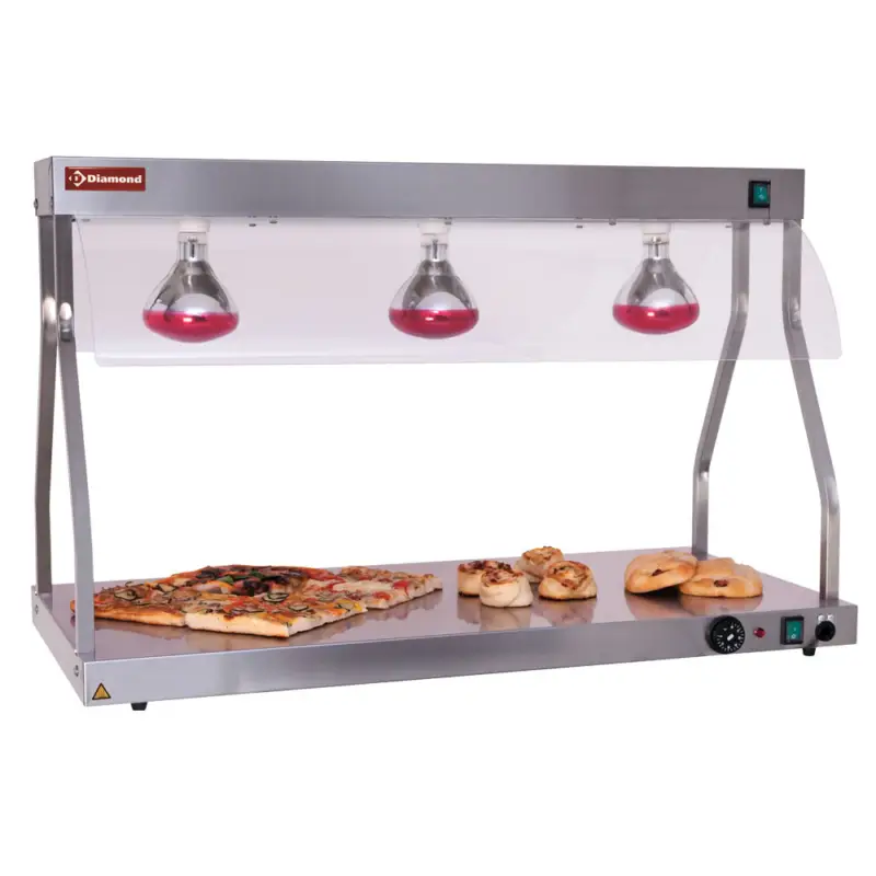 Flitsaanbieding Diamond Warmhoudplaat met Infraroodlampen | 30°C – 90°C | 1030x530x700mm