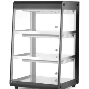 Shop Nu Hendi Opzet Warmhoudvitrine | Zwart | 50°C-70°C | 500W | 472x447x775mm