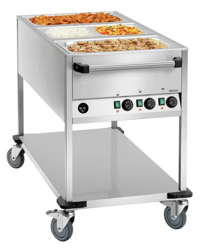 Bartscher Voedseltransportwagen | WB3110 | 3x 1/1 GN | 655x1300x910mm Beste Prijs