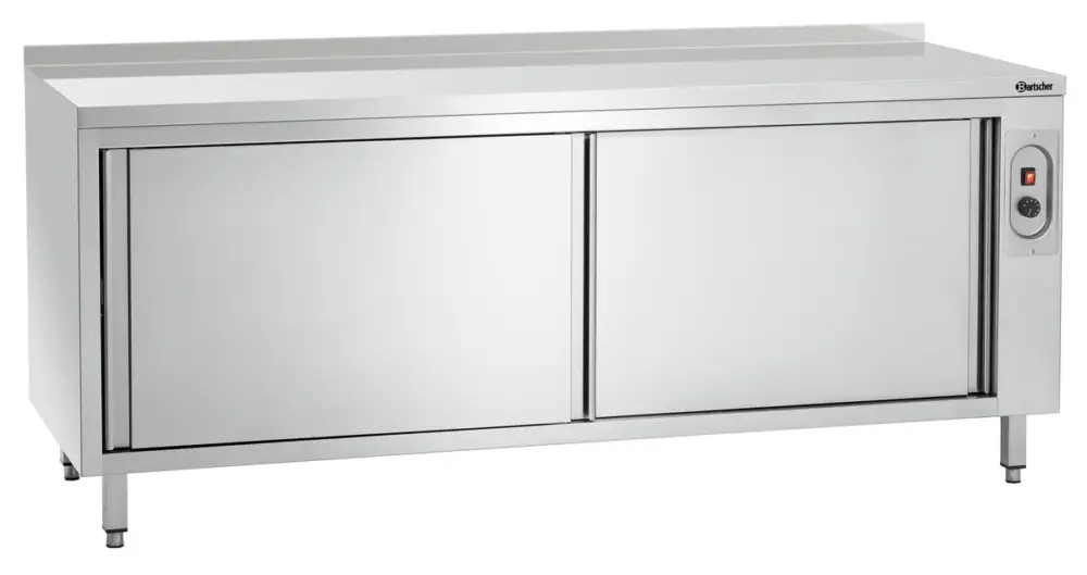 Bartscher Warmhoudkast | RVS | 2 Schuifdeuren + Achteropstand | 2000x700x850mm Betaalbaar