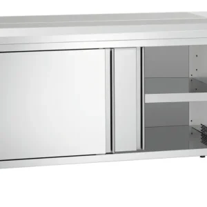 Bestseller Bartscher Warmhoudkast | RVS | Schuifdeuren Beide Zijdes | 2kW | 1 Tussenschap | 1800x700x850mm