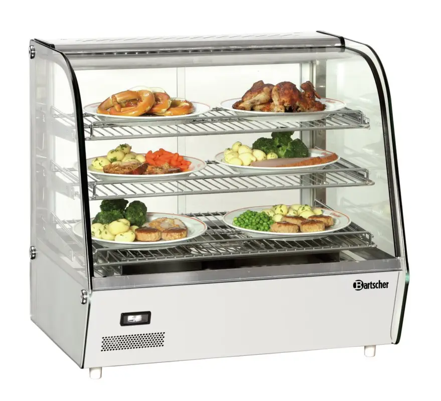 Must-Have Bartscher Warmhoudvitrine | Deli | Plus I | 120L | 1.1kW | Schuifdeuren Achterkant | 690x600x670mm