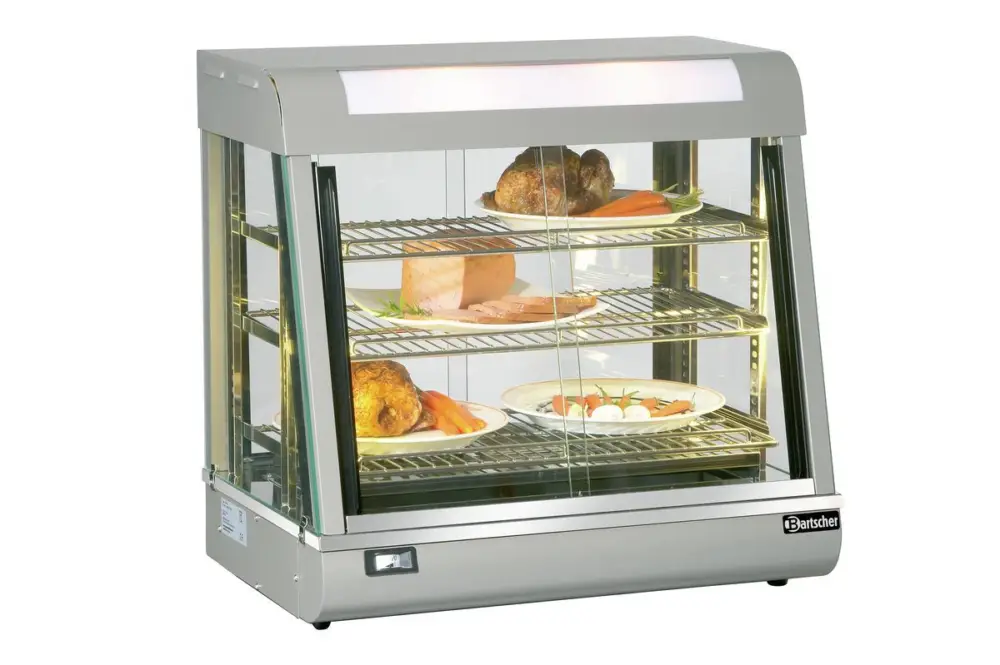 Tijdelijk Beschikbaar Bartscher Warmhoudvitrine Deli | 110L | Schuifdeuren Beide Zijden | 660x470x640mm