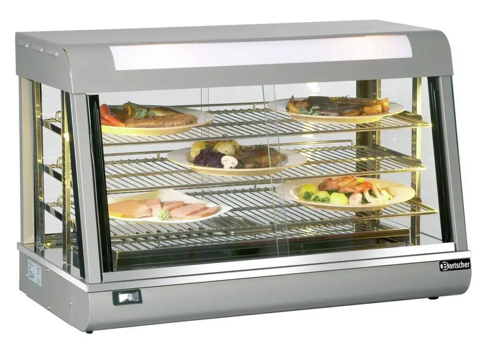 Bartscher Warmhoudvitrine Deli II | 152L | Schuifdeuren Beide Zijden | 900x480x590mm Goedkoop