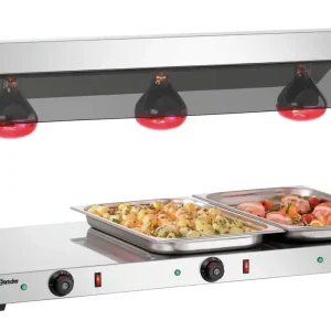 Bartscher Warmtebrug I3WL1200 | Infrarood | 3x 1/1 GN | 230V | 1080x560x560mm Korting