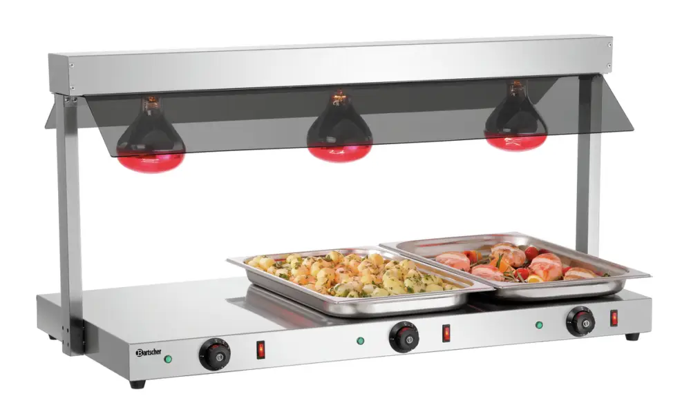 Bartscher Warmtebrug I3WL1200 | Infrarood | 3x 1/1 GN | 230V | 1080x560x560mm Korting