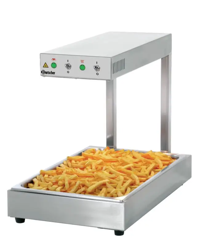 Bartscher Warmtebrug IHR1000 | 1/1 GN | Infrarood | Incl. RVS GN-Bak | 1000W | 335x570x505mm Weekendaanbieding