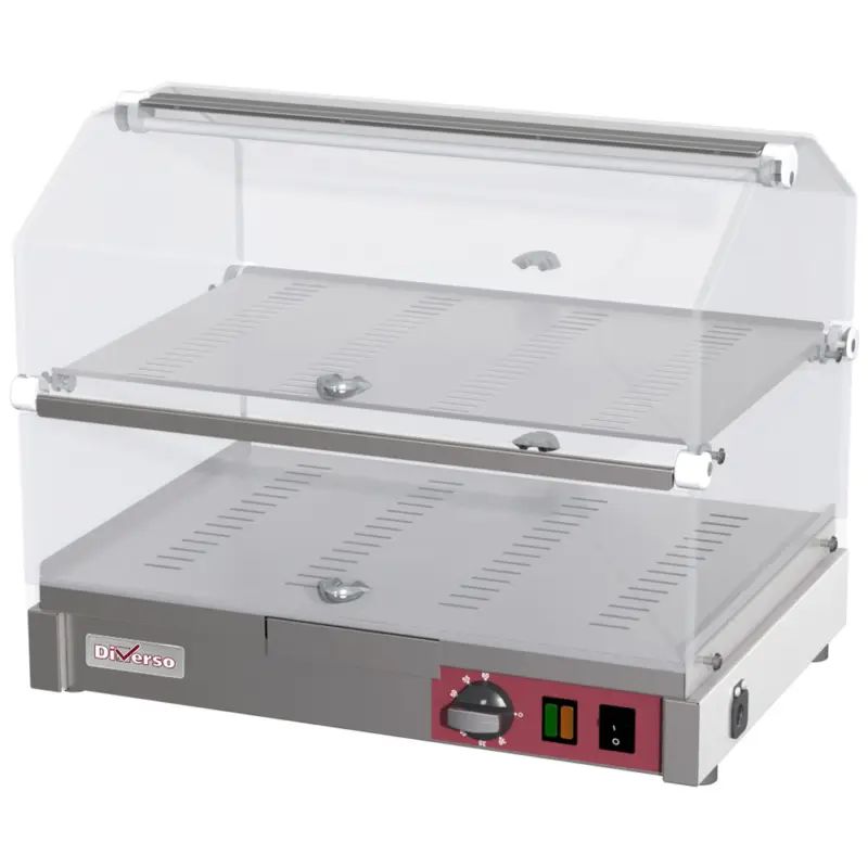 Warmhoudvitrine | RVS | 30°c/60°c | 2 Niveaus | 230v | 500x355x415mm Koop Online