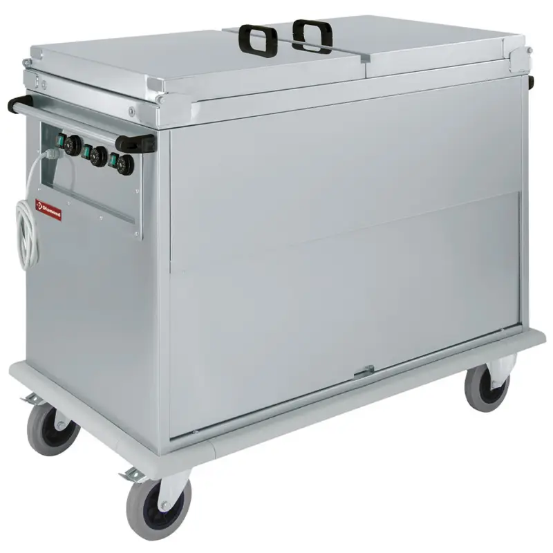 Bain-marie-wagen 3x GN 1/1, 3 T°c, Deksels, Kast Met Draaideur Finale Uitverkoop