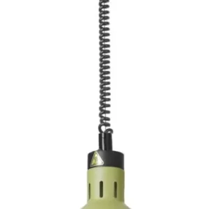 Flitsaanbieding Hendi Warmtelamp | Cilindrisch | Groen | Verstelbaar Snoer | 230V/250W | Ø175xH250mm