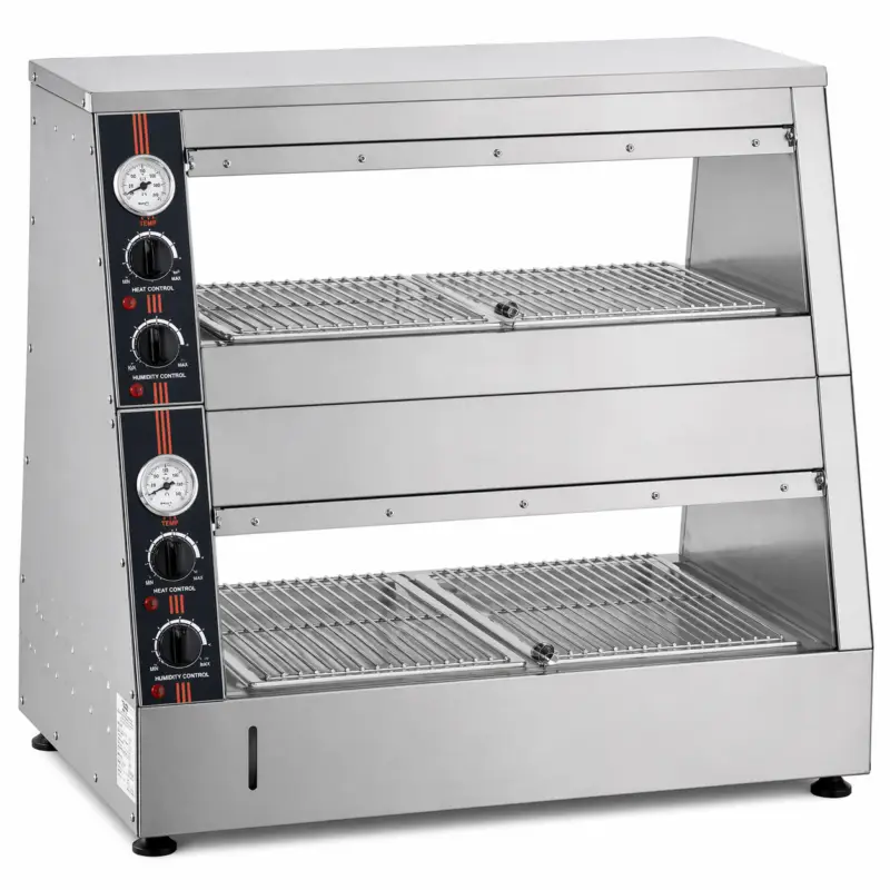 Must-Have Makfry Warmhoudvitrine | Hot Display HD4 | RVS | Cap. 20KG | 3.2 kW | 230V | 850x610x880mm