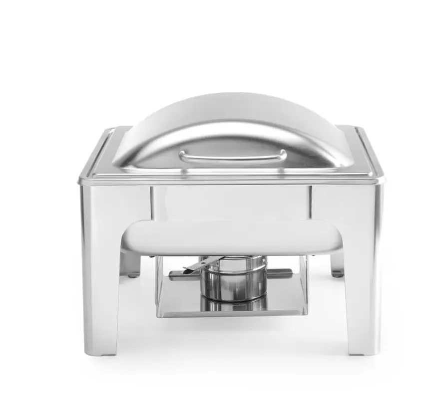 Laatste Kans Chafing Dish GN 1/2 Satin Finish, Hendi, Profi Line, 4L, 365x370x(h)280mm