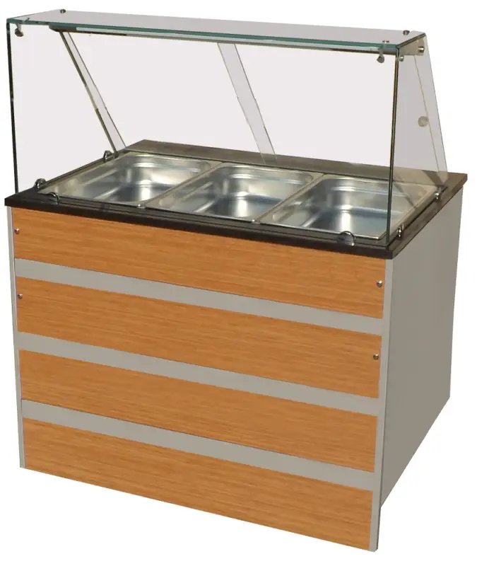 Combisteel Warm Buffet GN 3x 1/1 | Led Verlichting | 1070x800x850/1350mm Tijdelijk Beschikbaar