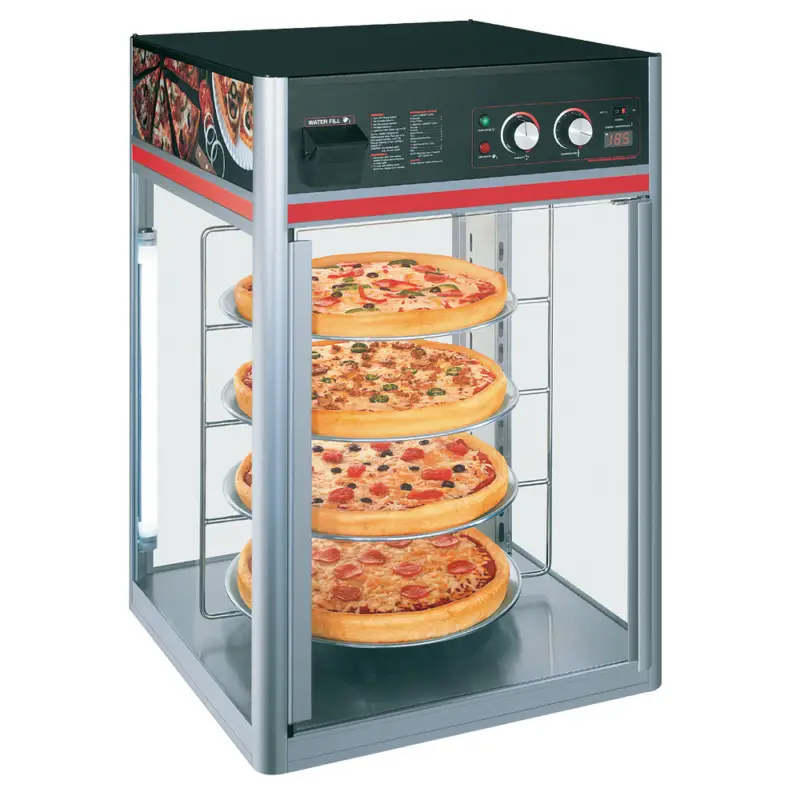 Bestseller Diamond Warmhoudvitrine | Tafelmodel | 4 Draaiende Roosters | 492x530x727(h)mm