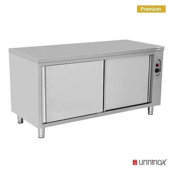 Unninox Warmhoudkast | RVS | 30°C/80°C | Geventileerd | Schuifdeuren | 1.5kW | 230V | 1500x600x850mm Lage Prijs
