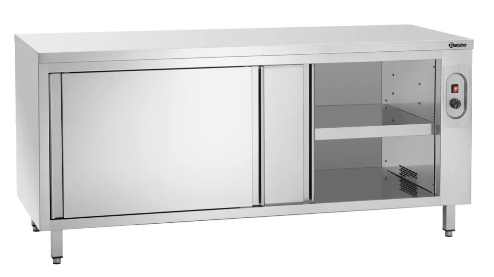 Bartscher Warmhoudkast | RVS | 2 Schuifdeuren + Achteropstand | 1800x700x850mm Goedkoop
