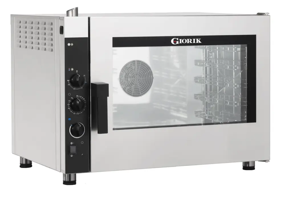 Giorik Heteluchtoven | EASYair | 5 Niveaus EN/GN | Gas | 50°C/280°C | 9.5kW/0.3kW | 230V | Automatische Bevochtiging | 870x790x720mm Laatste Versie