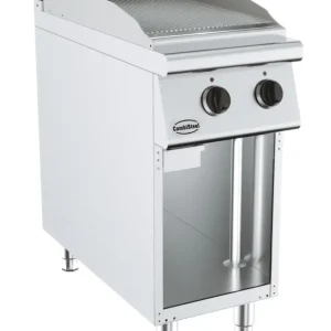 Bestel Nu Combisteel Bakplaat | Base 900 | Elektrisch | Gegroefd Oppervlak | 50°c/300°c | 400v | Open Onderkast | 400x900x900mm