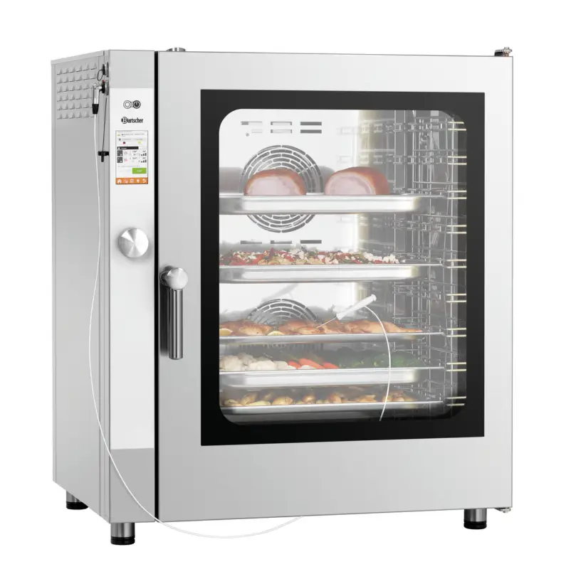 Beste Prijs Bartscher Combisteamer | SILVERSTEAM | Elektrisch | 10 Niveaus | 50°C/300°C | 400V | Touchscreen | 890x835x1065mm