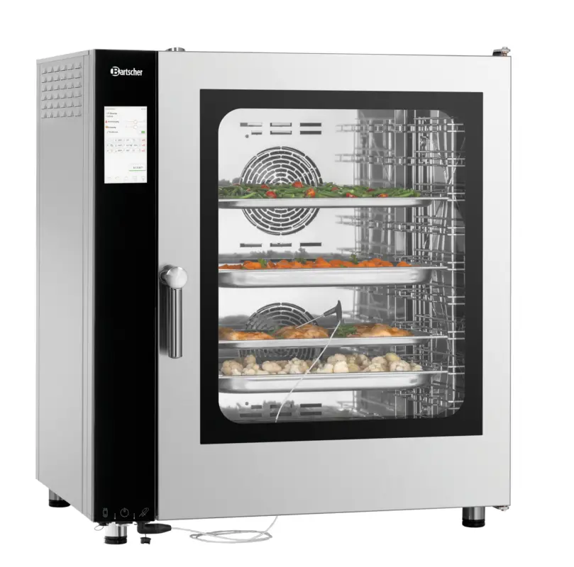 Bartscher Combisteamer | SILVERSTEAM2 | 10 Niveaus | 50°C/300°C | 400V | Zelfreiniging | Touchscreen | 905x840x1055mm Uitverkoop