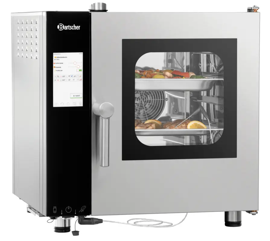 Populair Bartscher Combisteamer Silversteam2 5230D | 5 Niveaus 2/3 GN | 50–300°C | 230V | Touchscreen | 635x775x680mm