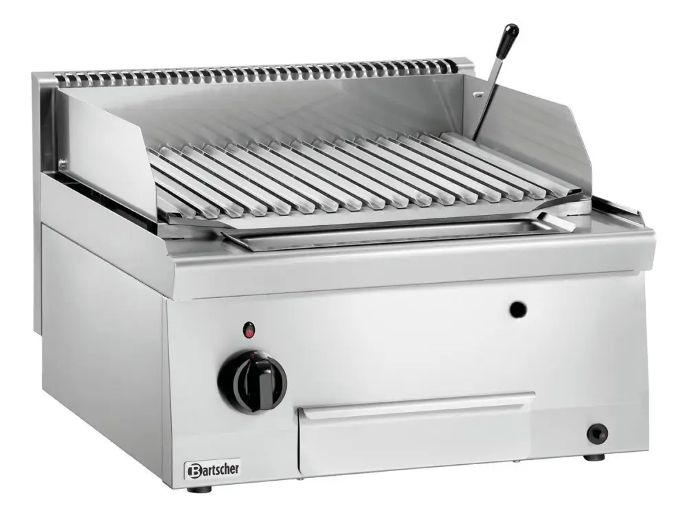 Bartscher Lavasteengrill | SERIE 600 | Gas | V-Rooster | 7,3kW | 600x600x290mm Koop Vandaag