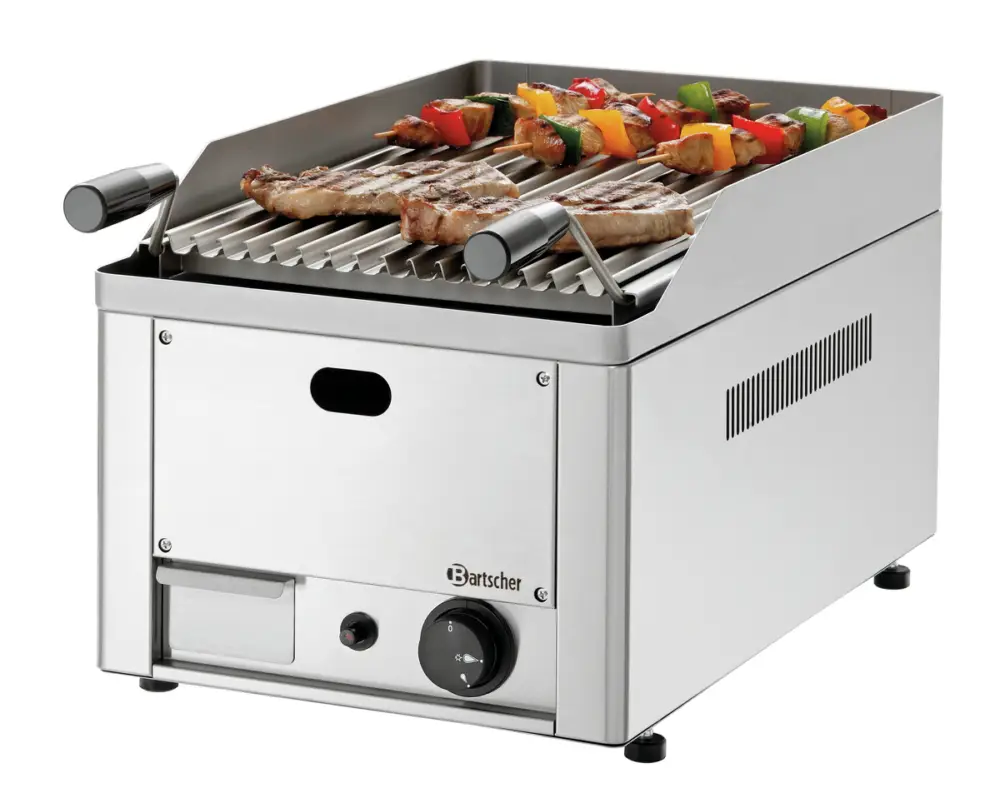 Lage Kosten Bartscher Lavasteengrill Gas 40 B330 TA – Tafelmodel | 1 Grillzone | 330x625x310mm