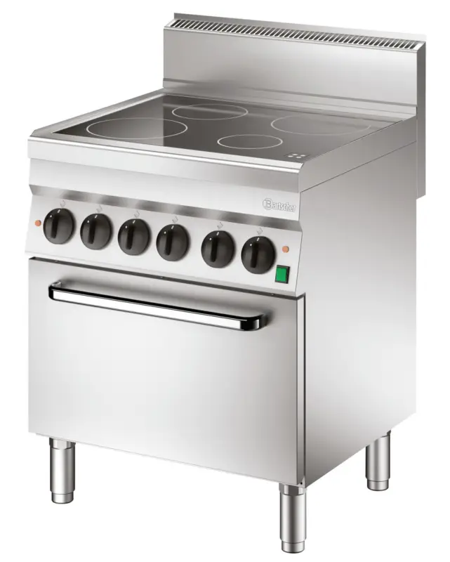 Bartscher Fornuis Serie 650 | Elektrisch | 4 Kookplaten | Elektrische Oven | 700x650x870mm Beperkt Aanbod