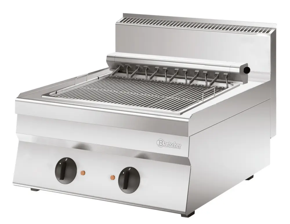 Bartscher Grillplaat 650, B800, TG | 2 Zones | 8,16 kW | RVS | 400V | 800x650x295mm Express Levering