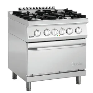 Bestseller Bartscher Gasfornuis 70040 EB21 | 4 Pitten | Elektrische Oven | 800x700x850mm