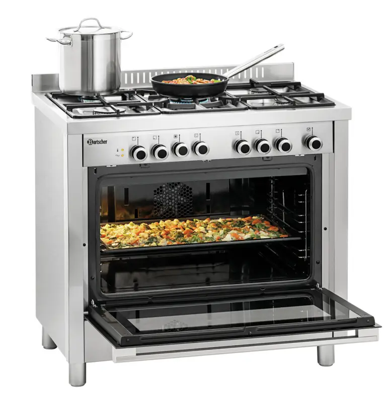 Bartscher Gasfornuis BGH 600-521 | 5 Gaspitten | Elektrische Oven | 895x645x828mm Gecertificeerd