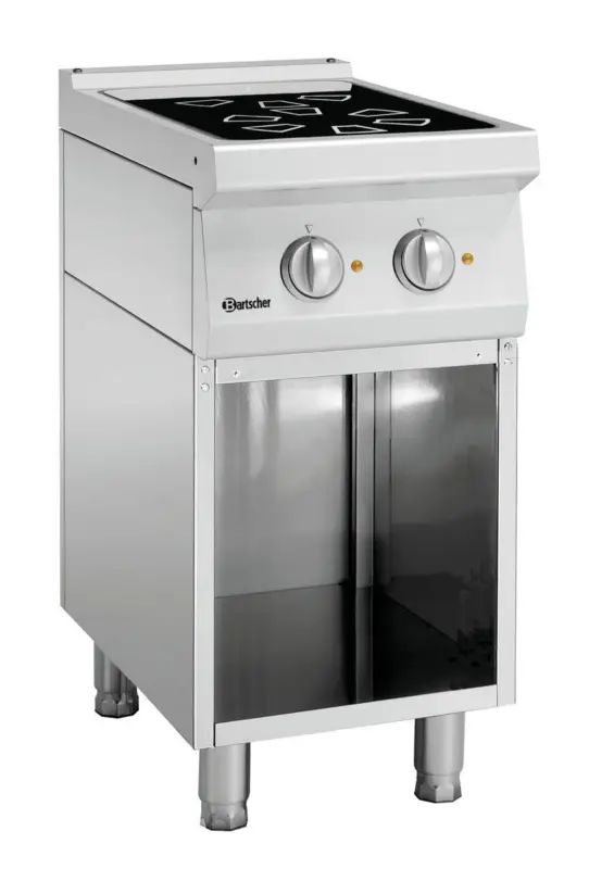 Must-Have Bartscher Keramisch Fornuis Elektrisch | 2 Kookplaten | Open Onderstel | Serie 700 | 400x700x850mm