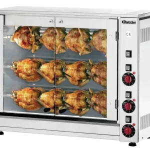 Bartscher Kippengrill P12N | 12 Kippen | 3 Spiesen | 400V | 880x430x710mm Koop Online
