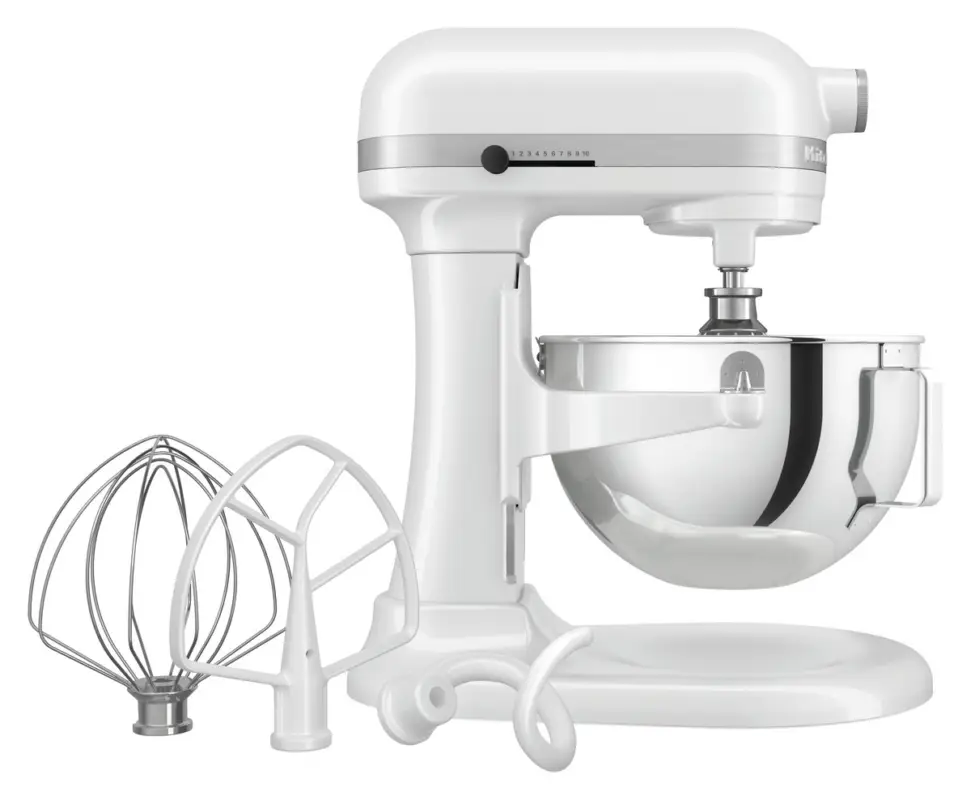 Bartscher KitchenAid 5KSM55SXX | 5,2L | 11 Snelheden | Komlift | Wit | 287x371x419mm Gratis Retour