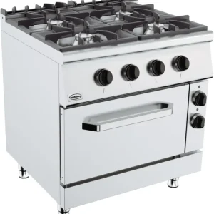 Base 900 Gasfornuis 4 Br. Met Elektrische Oven Laatste Versie