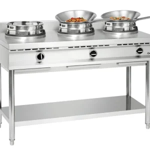 Uitverkoop Bartscher Wokkookplaat | Gas | 3 Branders | 34.5kW | 1500x600x960mm