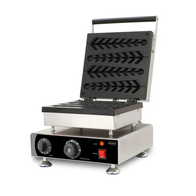Actieprijs Combisteel Wafelijzer | 4x Dennenboom Lolly | 1.75kw | 305x430x505mm